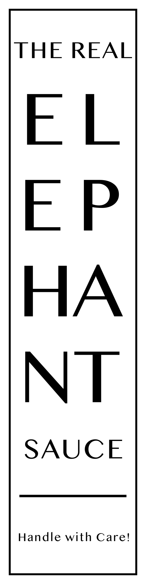 Etikett: The real Elephant Sauce